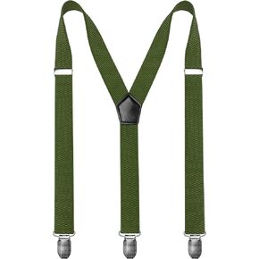 RBOCOTT MENS Solid Color Sumpender with 3 CILPS ALPCATION