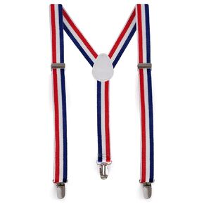 ArtCreativity Patriotic USA Suspenders - 1 Piece - Red, White, and Blue 4th of July Accessories - American Flag for Suspenders for Independence Day Outfit - Uncle Sam Costume Accessories