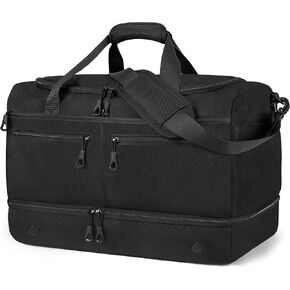 Travel Bags for Men, YKK Zipper Mens Carry On Duffle Weekender Overnight Duty Bag with Shoe Compartment & Wet Pocket & RFID Blocking Pouch
