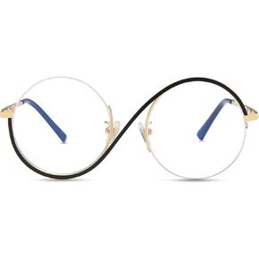 Witch Glasses Halloween Cosplay Glasses with Portable Travel Zipper Case Hook Perfect for Adult Women Witch Props