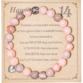 14 Years Old Birthday Gift Ideas Bracelet for Teenagers Daughter Nephew Bracelets Happy 14th Birthday