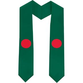 Class of 2025 Bangladesh Flag Graduation Stole Celebrate Your Academic Achievements in Style with Our Elegant Satin Sash 71" long