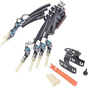 FJ504 Spider Fuel Injector Kit FJ10566 Compatible with GMC Chevy Express 5.0L Pickup Cadillac Escalade 5.7l V8 25340347 17114163 89060440 93441235 4G1888