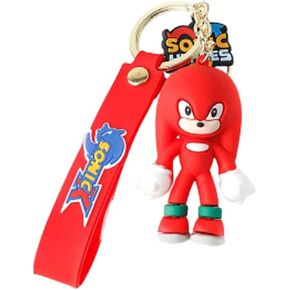 Sonic Knuckles 3D Character 3" Tall Silicone Charm Keychain