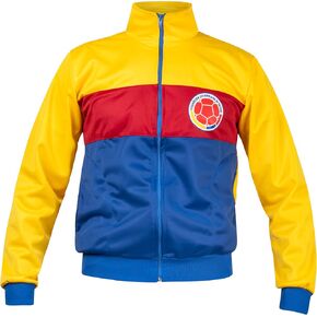 JL Kippha's Colombia Retro Football Yellow Blue and Red Vintage Sports Just Jumper Top