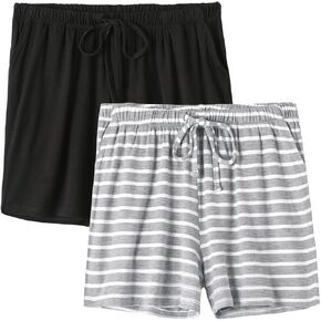 amvivor women's pajama القيعان | شورت 1-2 حزمة النوم مع جيوب S-XL