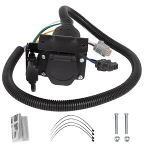 RANSOTO 4 Way Flat and RV 7 Way Trailer Wiring Harness Compatible with 2005-2025 Nissan Frontier 2005-2015 Xterra 2009-2012 Suzuki Equator