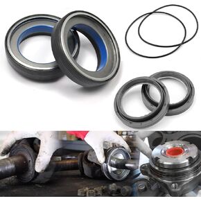 Front Axle Vaccum Knuckle & Tube Seal Kit Compatible with1998-2004 Ford Super Duty Excursion F250 F350 F450 F550 Dana 50 60, Replace OEM Part # 50491, 50381, 41784-2，6PCS