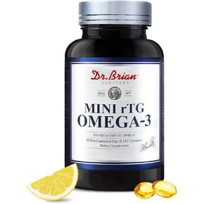 Dr.Brian Omega 3 Oil Oil 580mg لكل حبوب منع الحمل ، 3x امتصاص RTG EPA DHA OMEGA 3 ملحق ، سهلة ابتلاع زيت السمك المصغرة الناعمة للقلب ، الدماغ ، العيون ، المناعة المناعية - بنكهة الليمون ، 130 عدد