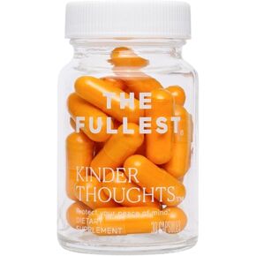 THE FULLEST - Kinder Thoughts 1-Month Supply Saffron Capsules - Boosts Mood, Energy, and Focus, Gluten-Free & Vegan, Contains Saffron, Turmeric and Curcumin, 30 Capsules
