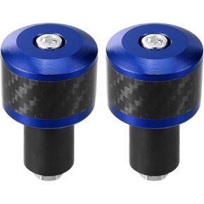 Motorcycle Handlebar End Plug Aluminum Alloy 18mm-20mm 0.71"-0.79" Fashionable | Front Handle Bar Grips Cap Gear Balanced Plug Blue 1 Pair