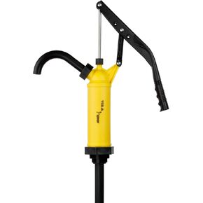 TERA PUMP Antifreeze Pump/Hand Operated Fuel Pump (15 to 55 Gallon Drums) / 1 Gallon per 8 Strokes/Polycarbonate Adjustable Lever-Action for Kerosene, Diesel, & Lubricants
