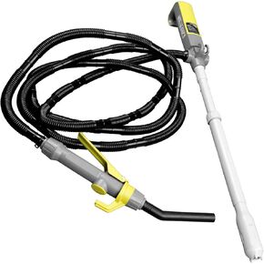 TERA PUMP Electric Fuel Transfer Pump (2.9 GPM), 10 FT Hose with Flow Control Nozzle - Telescopic Suction Tube (15 to 20 inch) For Gas Diesel E15 E85 Antifreeze DEF