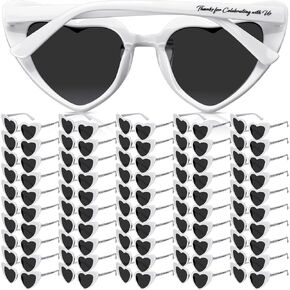 Vabean Heart Sunglasses Bulk Wedding Bridal Party Favors للضيوف على شكل قلب الحفلة العازبة