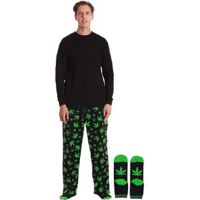 #followme Mens Microfleece Pajama Pants Set with Socks in Saudi Arabia
