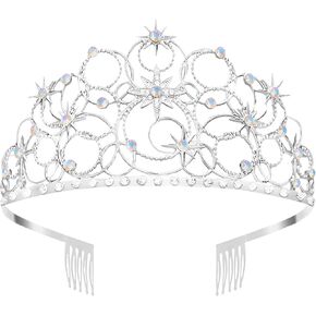 الأميرة ولي العهد Tiaras للنساء WICTH WICTH COSTUME PROM HAT Accessories for Halloween Party Form