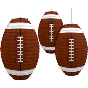 Basketball Hanging Paper Lanterns - 9.5'', 3 Pieces | Party Decor for Team Celebrations