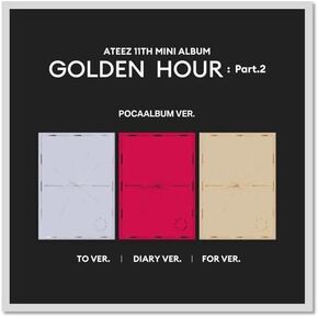Golden Hour: Part.2 ألبوم MINI 11 Poca Ver مع تتبع Ateez (مجموعة 3 Ver)