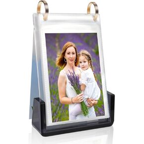 4x6 Flip Photo Album Small Office Desktop 4x6 Acrylic Picture Frame Standing Vertical ، 4x6in portrait phort family collection
