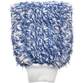 HARFINGTON Microfiber Car Wash Mitts 10" x 8" Scratch Free Wash Gloves Absorbent Double Sided Plush Cleaning Drying Mitts for Car Washing Home Clean Black White