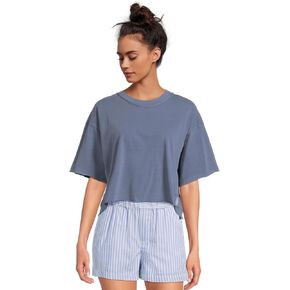 Free People Women's Inspire Tee ISS, Blue Indigo