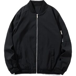 Men's Lightweight Jacket Casual Bomber Jacket Spring Fall Windbreaker