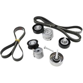 Serpentine Drive Belt Tensioner Idler Pulley Kit Fit for Q7 Touareg 06E903133H 06E903341E