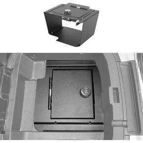 CheroCar for RAM Armrest Locking Storage Safe Box Center Console Armrest Organizer Gun Safe Box with Password Compatible with Dodge RAM 2009-2018,Interior Accessories