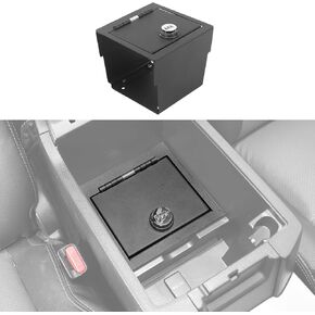 CheroCar Armrest Locking Storage Safe Box Center Console Armrest Organizer Gun Safe Box with Password Compatible with Toyota 4Runner 2010-2023,Interior Accessories
