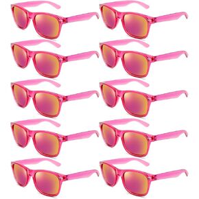 Pibupibu 10/20 Pack Neon Party Sunglses Bulk ، Wholesale Retro 80s Lensful Lens Sunglasses Party Forms