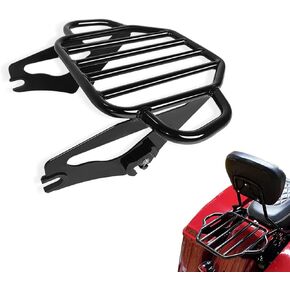 Detachable Two-Up Mounting Luggage Rack Trunk Mount Tour Pack Rack Fit for Harley Touring Models 2009-2024 Road King Ultra CVO Limited Street Glide Road Glide Electra Glide Chrome