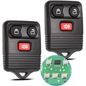 2pc استبدال الإدخال غير مفتاح المفتاح البعيد FOB FOB Transmitter For Ford 1998-2016 F-150 F-250 F-350 ، Mazda ، Mercury ، Lincoln-3 Button