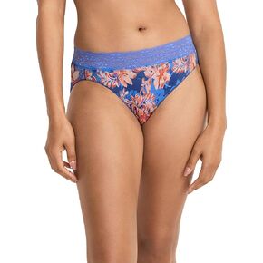 ملابس داخلية نسائية من Jockey بدون خط اللباس الداخلي Promise Tactel Lace بيكيني، First Bloom Purple، 7