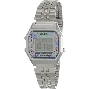Casio Women Digital Watch مع سوار الفولاذ المقاوم للصدأ LA680WA-1B