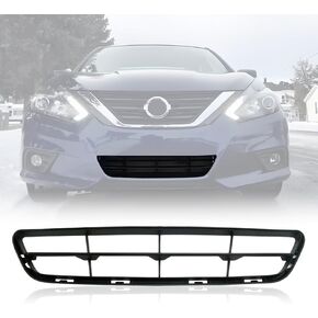Front Bumper Black Air Intake Grille Replacement Shroud Front Air Intake Grill Replacement Kit Compatible with 2016 2017 2018 Nissan Altima Sedan