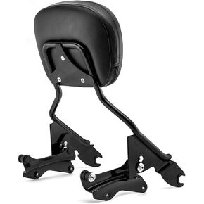 Mofun قابلة للفصل Sissy Bar Prastenger Backrest مع مجموعة أجهزة الالتحام 4 نقاط متوافقة مع Harley Touring Road Road Street Road Electra Glide 2014-2024