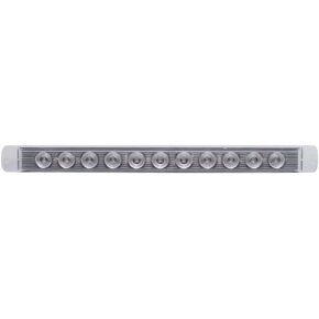 United Pacific 38464 17 "11 LED LED Signal Light Bar (Amber LED/Clear Lens)