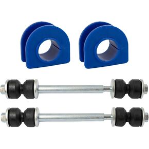 TRQ Front Suspension Kit Sway Bar Bushing Set Sway Bar Stabilizer Link Compatible with 02-06 Cadillac 99-19 Chevrolet GMC 03-09 Hummer