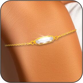 Infinity Gold Bracelets for Women Love Heart Jewelry Non Tarnish Waterproof Birthstone Chain Adjustable Brazaletes para mujer Inspirational