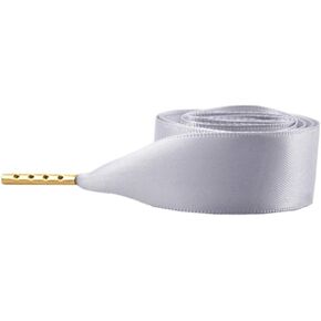 Women Girl 47" Satin Ribbon Shoelaces Wide Flat Shoe Laces with Metal Aglets