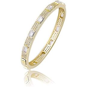 14K الذهب على S925 7mm مكثف الزمرد المقطوع المجوهرات الموسانيت ، سوار على طراز الهيب هوب ، تألق لا مثيل له في كل مناسبة