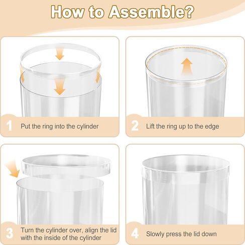 White Cylinder Pedestal Stands for Party- 3 Pieces , Large White Cake Pedestal Stand, Pedestal Display Plinth Pillars for Wedding Ceremony Birthday Party Art Decor--35.4''(L),29.5''(M),23.6''(S) in Kuwait