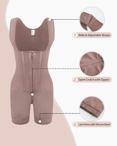 Fajas Colombianas Moldeadoras Shapewear Tummy Control Faja Body Shaper Postpartum Butt Lifter with Zipper Crotch in Saudi Arabia