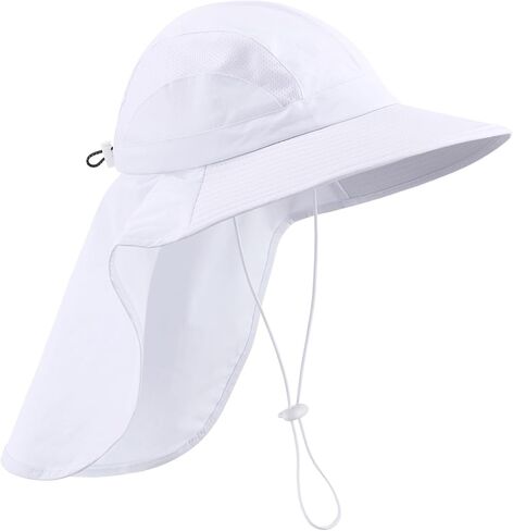 Connectyle UPF 50+ Wide Brim Sun Hat for Men Women Outdoor UV Protection Fishing Hat with Neck Flap Cover Safari Bucket Hats in Saudi Arabia