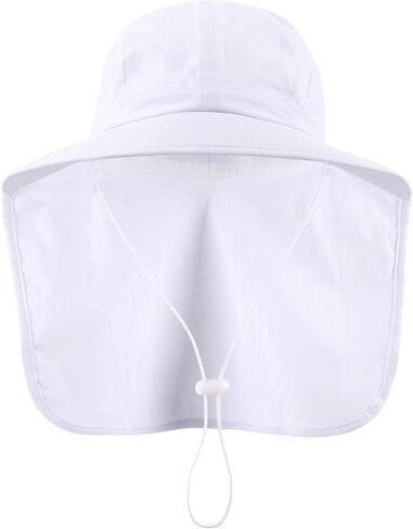 Connectyle UPF 50+ Wide Brim Sun Hat for Men Women Outdoor UV Protection Fishing Hat with Neck Flap Cover Safari Bucket Hats in Saudi Arabia