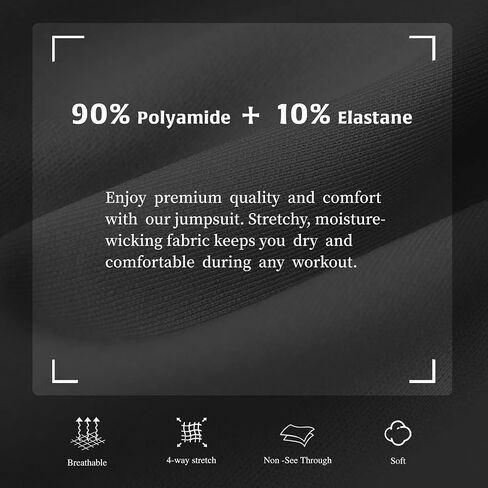 JBT Women Workout Jumpsuit One Piece Zip Up Rompers Long Sleeve Tummy Control Yoga Gym Bodysuit Bodycon in Saudi Arabia