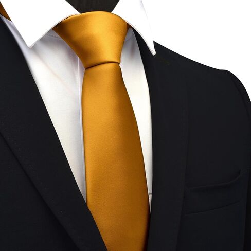 Branduce 3.15"（8cm） Mens Solid Satin Tie Pre-tied Adjustable Zipper Necktie for Business and Wedding in Kuwait