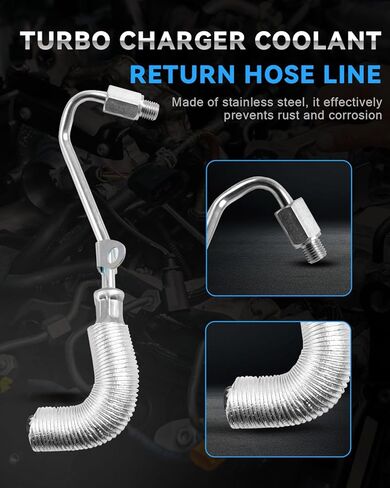 Turbocharger Turbo Oil Feed Line Pipe Tube Fit for 1.4L Buick, Chevrolet Vehicles Encore 2013-2021, Cruze 2011-2016, Sonic 2012-2020,Trax 2013-2021 Replace# 55592600 25198546 25200947 625-829 in Kuwait