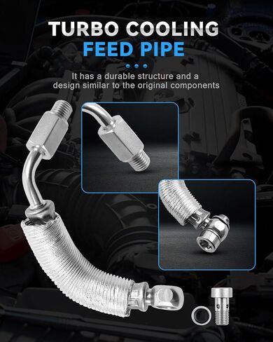 Turbocharger Turbo Oil Feed Line Pipe Tube Fit for 1.4L Buick, Chevrolet Vehicles Encore 2013-2021, Cruze 2011-2016, Sonic 2012-2020,Trax 2013-2021 Replace# 55592600 25198546 25200947 625-829 in Kuwait