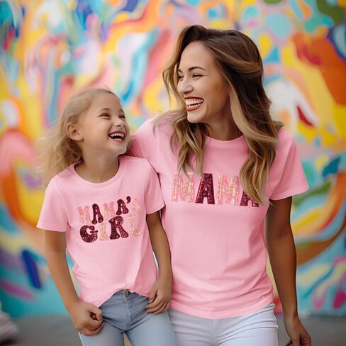 Modntoga Mommy وأنا مطابقة Tee Tops Mama's Girl Summer T-Shirt الأم وابنتها هدية القمصان العائلية in Saudi Arabia